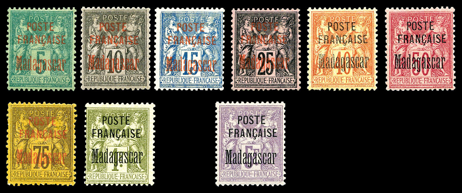 * N°14/22, Série De 1895, Les 9 Valeurs Fraîcheur Postale, SUP (certificat)  Cote: 1170 Euros  Qualité: * - Neufs