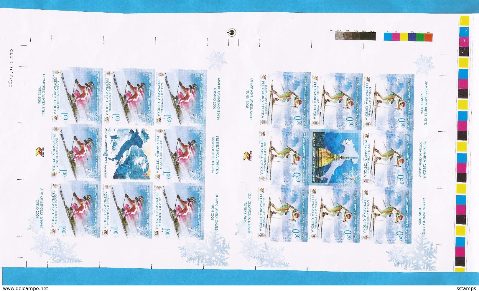 2006 360-61  TORINO OLYMPIADE SKI BIATHLON SEHR SELTEN   RRR IMPERFORATE BOSNIA HERZEGOWINA REPUBLIKA SRPSKA MNH - Hiver 2006: Torino