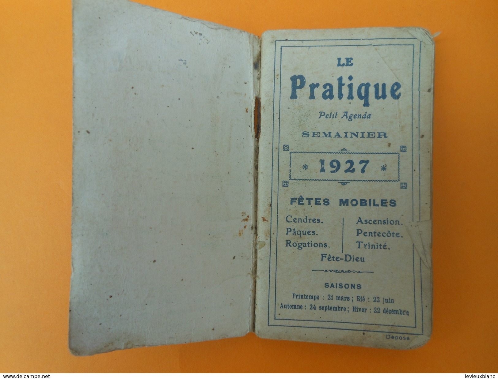 Agenda-Calendrier/Le Pratique/Semainier/Chaussures De Luxe De Fatigue/G Poteau/BERNAY/Eure/1927       CAL356 - Petit Format : 1921-40