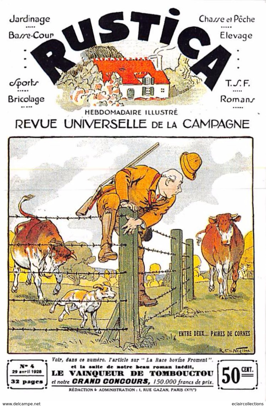 Thème:  Agriculture:Elevage.Publicité Rustica . Revue Universelle De La Campagne Lot De 10 Cartes - 10 X 15 (voir Scan) - Altri & Non Classificati