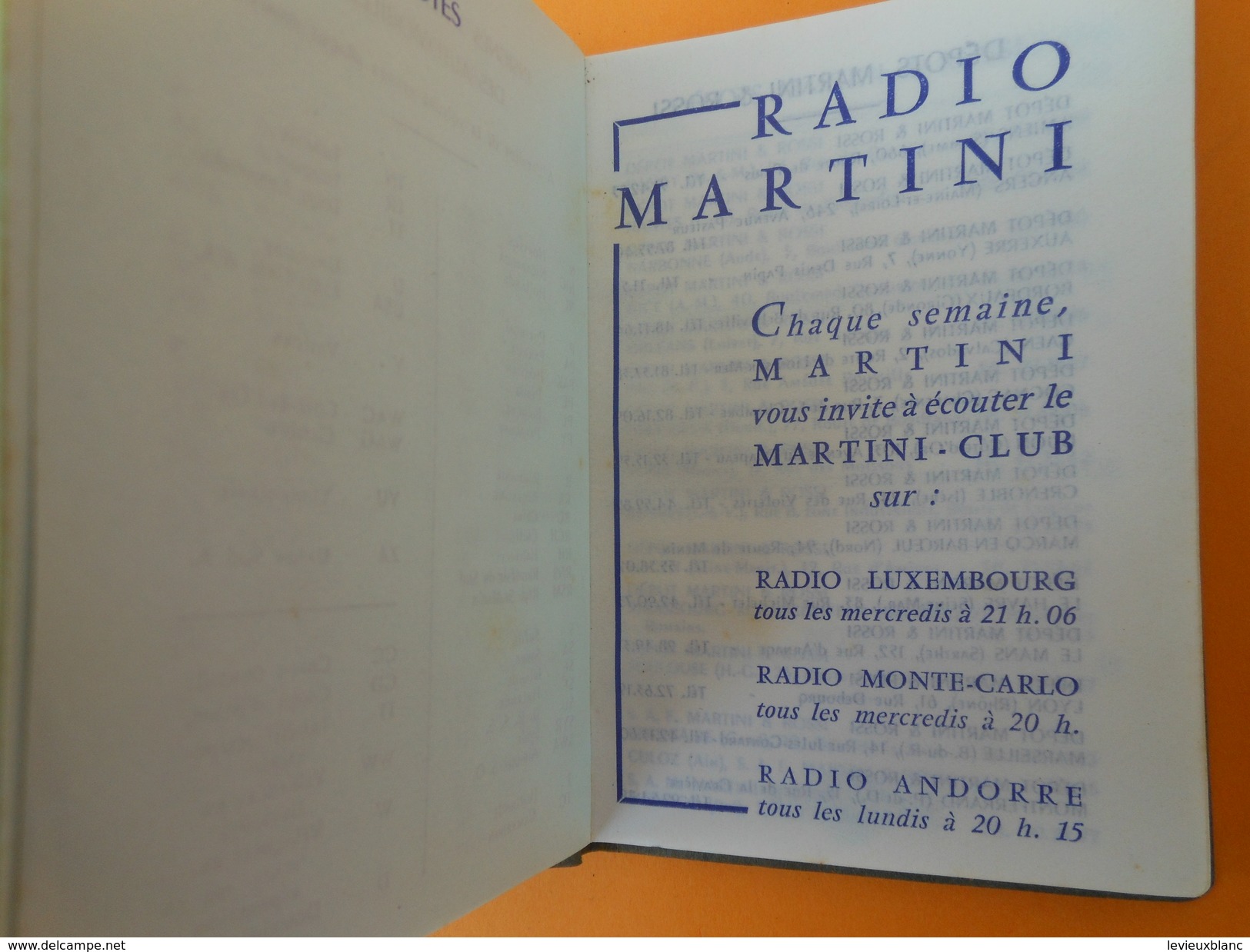 Agenda-Calendrier/Martini & Rossi/ Laroche-Joubert/Plans Métro & Autobus Paris/Av Michelet/ST OUEN/1965       CAL357 - Small : 1961-70