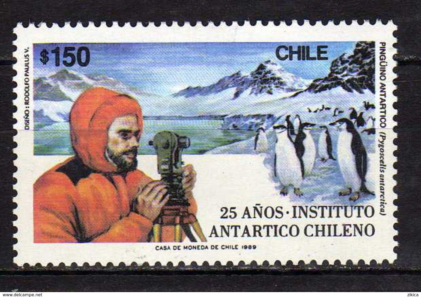 Chile 1989 The 25th Anniversary Of Chilean Antarctic Institute.Birds. MNH - Chile