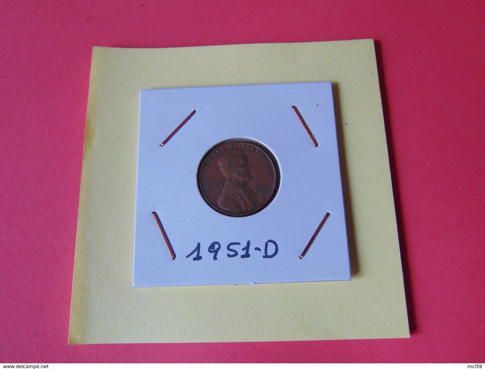 Lincoln 1951 D - 1909-1958: Lincoln, Wheat Ears Reverse