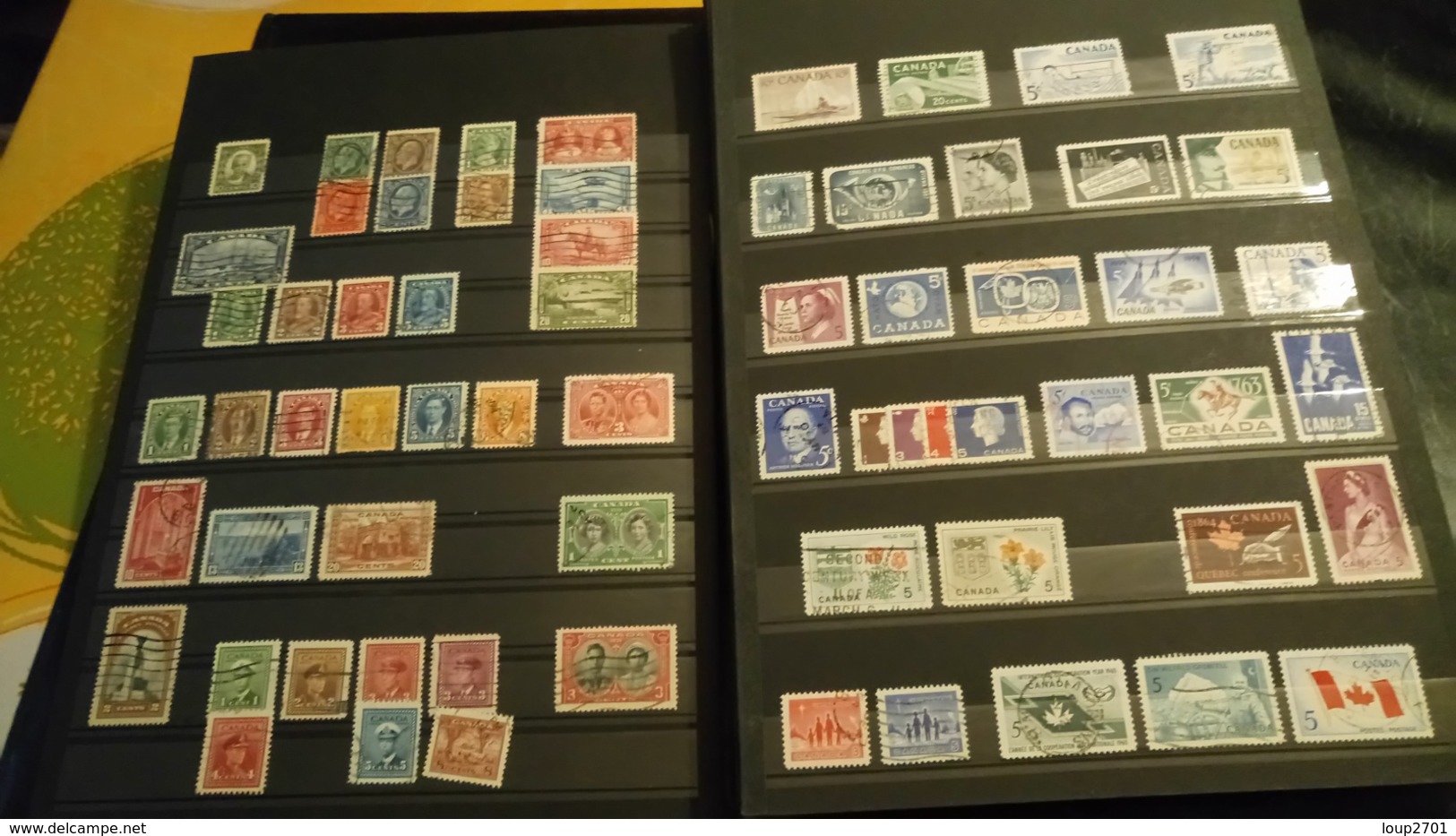 D133 LOT FEUILLES CANADA / USA A TRIER BELLE COTE DÉPART 10&euro; - Collections (with Albums)