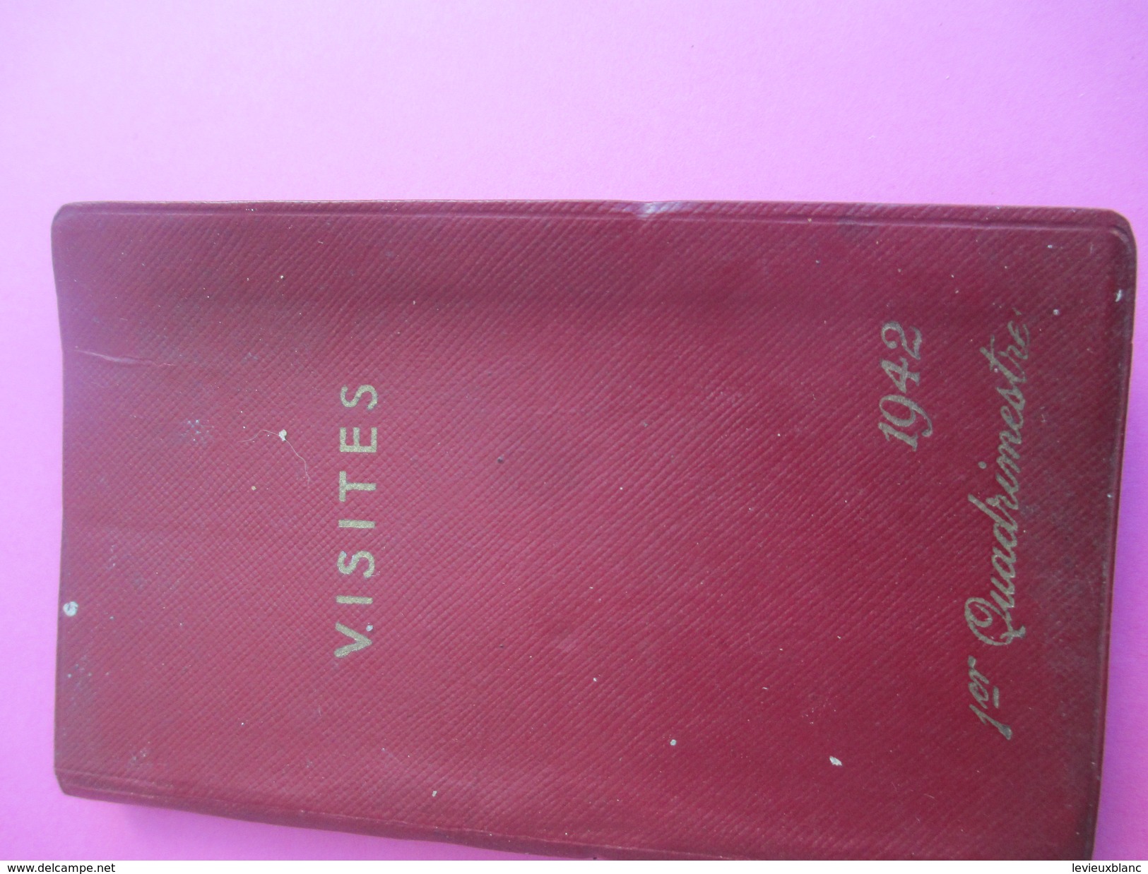 Agenda-Calendrier/Carnet Médical/Visites/1er Quadrimestre 1942/Labo.Drouet & Plet/RUEIL MALMAISON/ 1942           CAL359 - Kleinformat : 1941-60