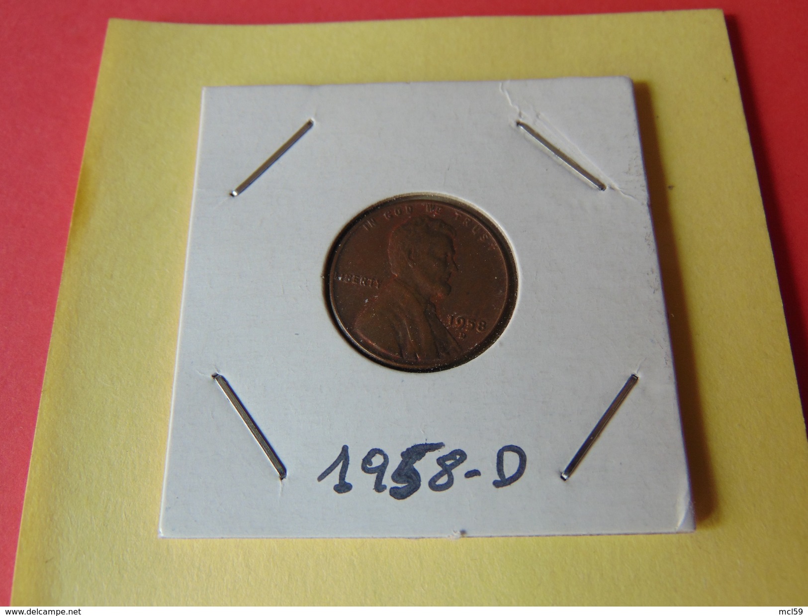 Lincoln 1958 D - 1909-1958: Lincoln, Wheat Ears Reverse