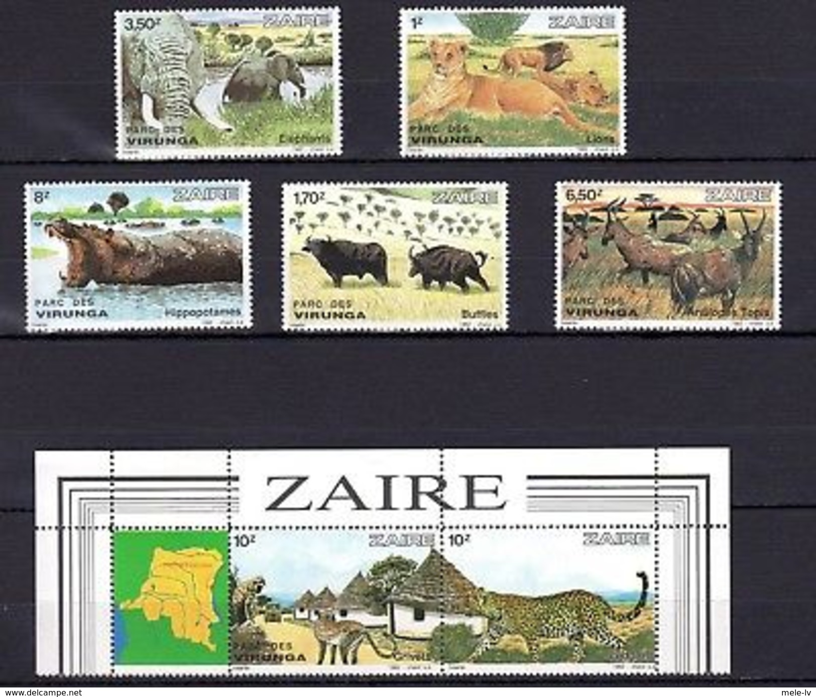 Congo Zaire 1982 Wild Animals MNH Mi.779-85 - Autres & Non Classés