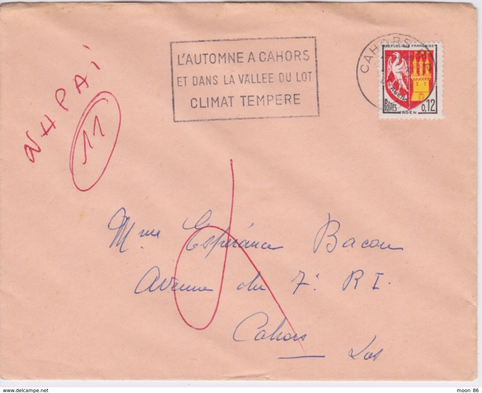 1965 - CACHET CAHORS - NHPAI 11 - - Lettres & Documents