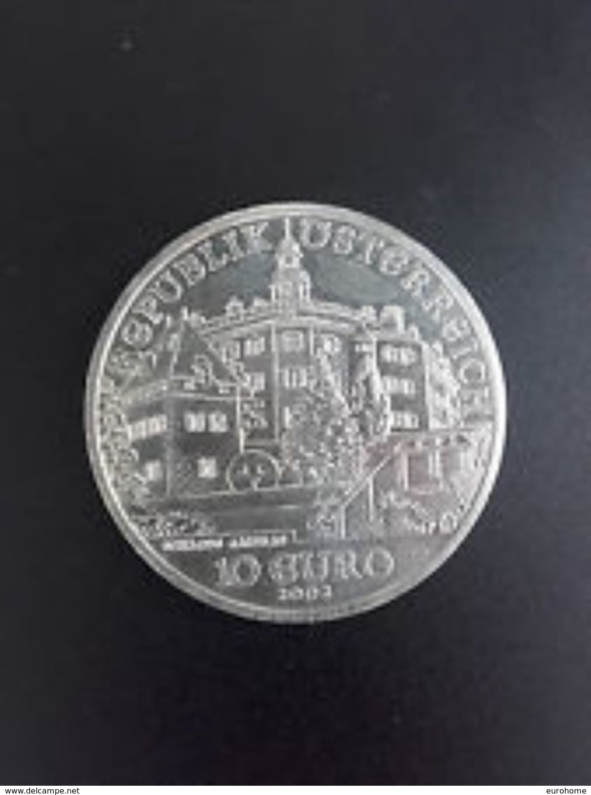 Oostenrijk 2002   10 Euro Zilver  Schloss (kasteel) Ambras   .ag 925   17,3 Gram . - Autriche