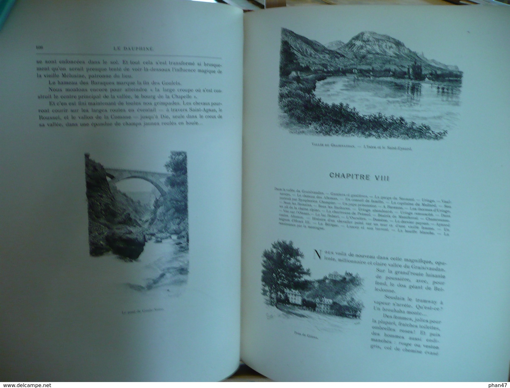 LE DAUPHINE Par Gaston DONNET, Photos Eugène CHARPENAY, Dessins Originaux D'Artistes Dauphinois, Ed. L.H.May 1898 - Rhône-Alpes