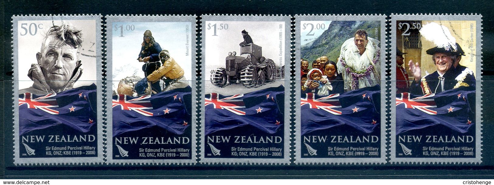 New Zealand 2008 Sir Edmund Hillary Commemoration Set Used (SG 3101-05) - Usati