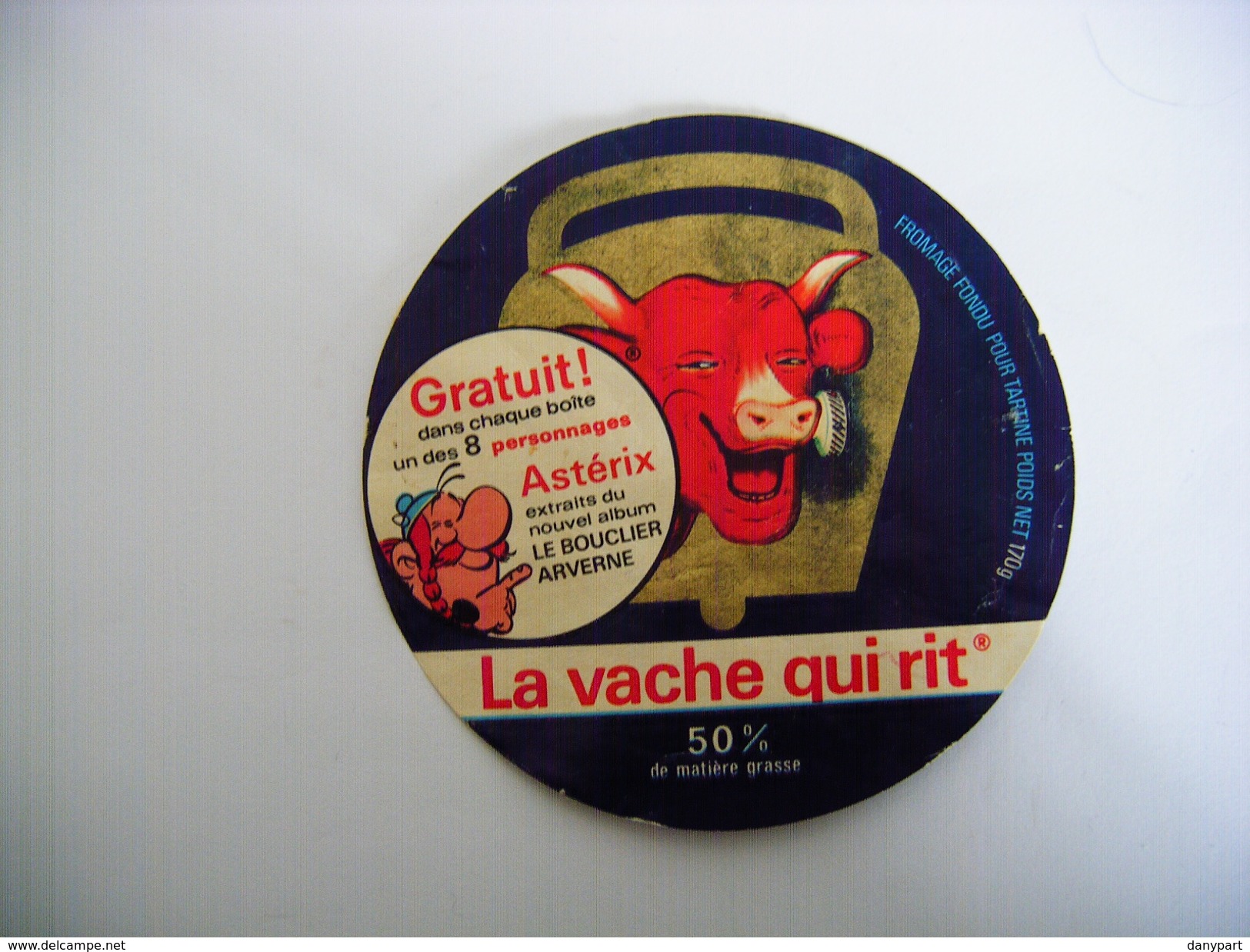 LA VACHE QUI RIT ASTERIX ETIQUETTE FROMAGE FONDU  OBELIX LE BOUCLIER ARVERNE - Cheese