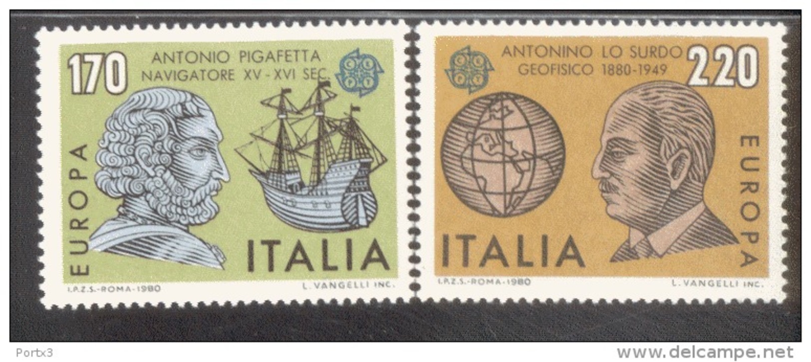 CEPT Bedeutende Persönlichkeiten Italien 1686 - 1687     ** Postfrisch - 1980