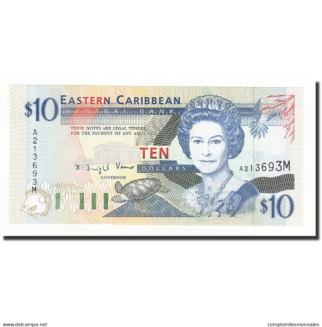 Billet, Etats Des Caraibes Orientales, 10 Dollars, Undated (1994), KM:32m, NEUF - Ostkaribik