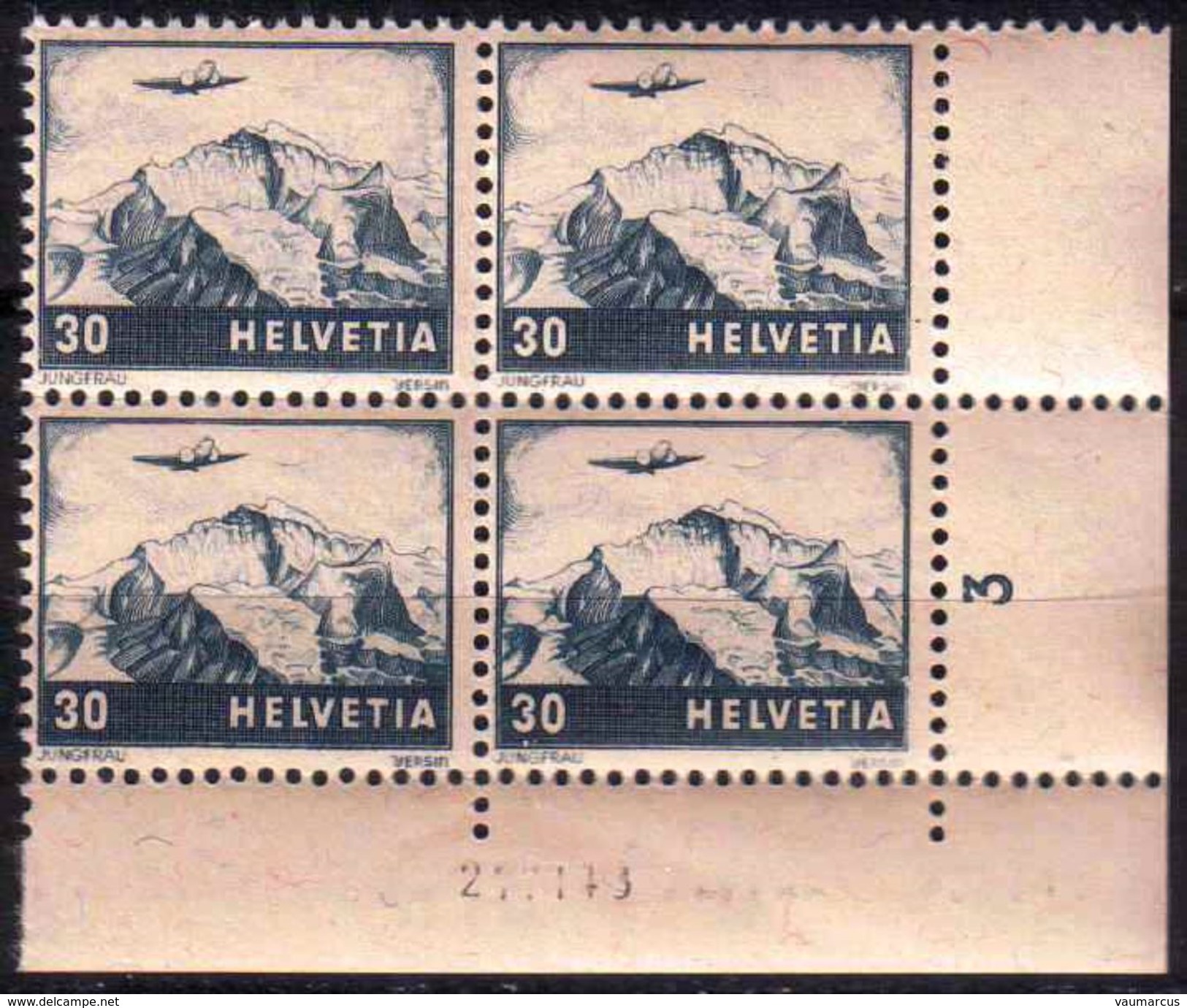 Zu 43 / Mi 506 / YT 42 Bloc De 4 **/MNH SBK 40,- - Neufs