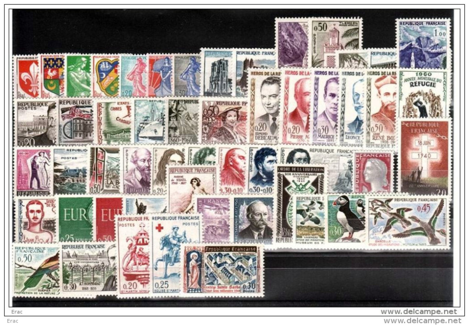 FRANCE - 1960 - Année Complète - Timbres N° 1230 à 1280 - Neufs ** - 1960-1969