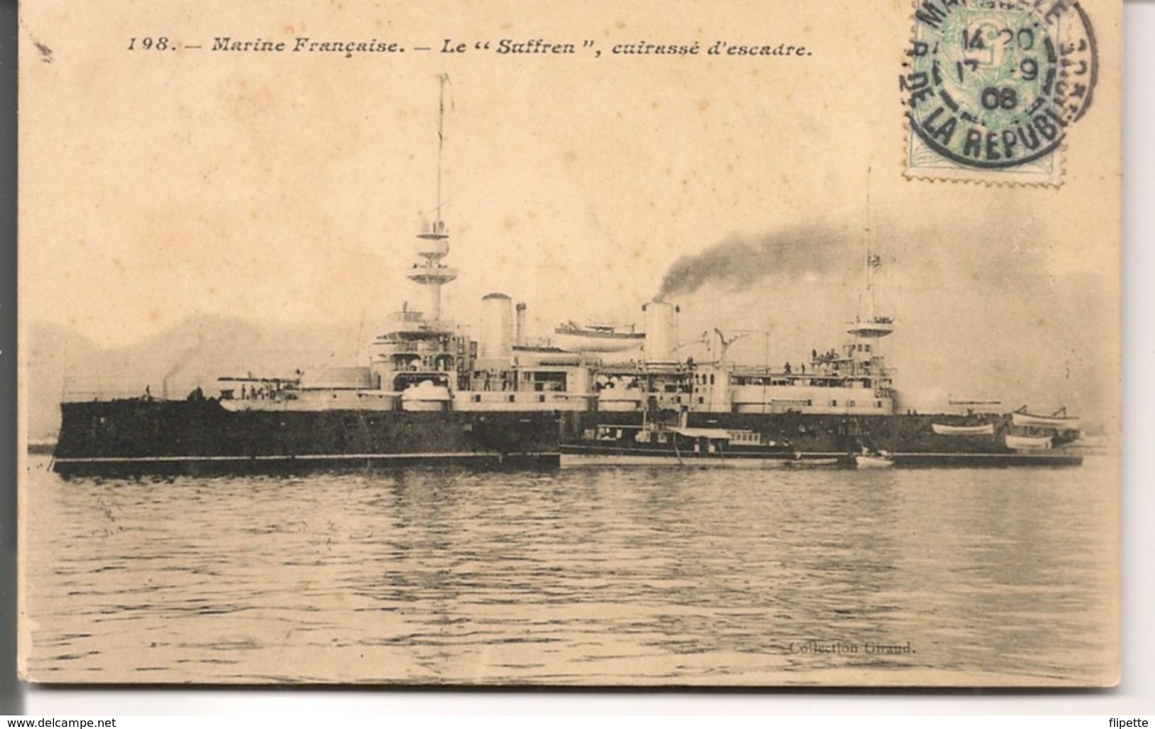 L100C011 - Marine Française - Le "Suffren" Cuirassé D'Escadre - CollectionGiraud N°198 - Warships