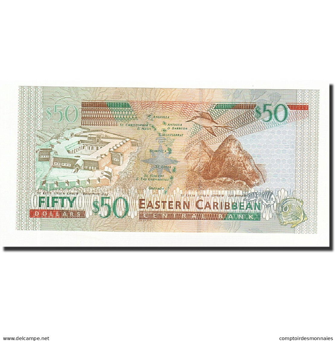 Billet, Etats Des Caraibes Orientales, 50 Dollars, Undated (2003), KM:45a, NEUF - Ostkaribik