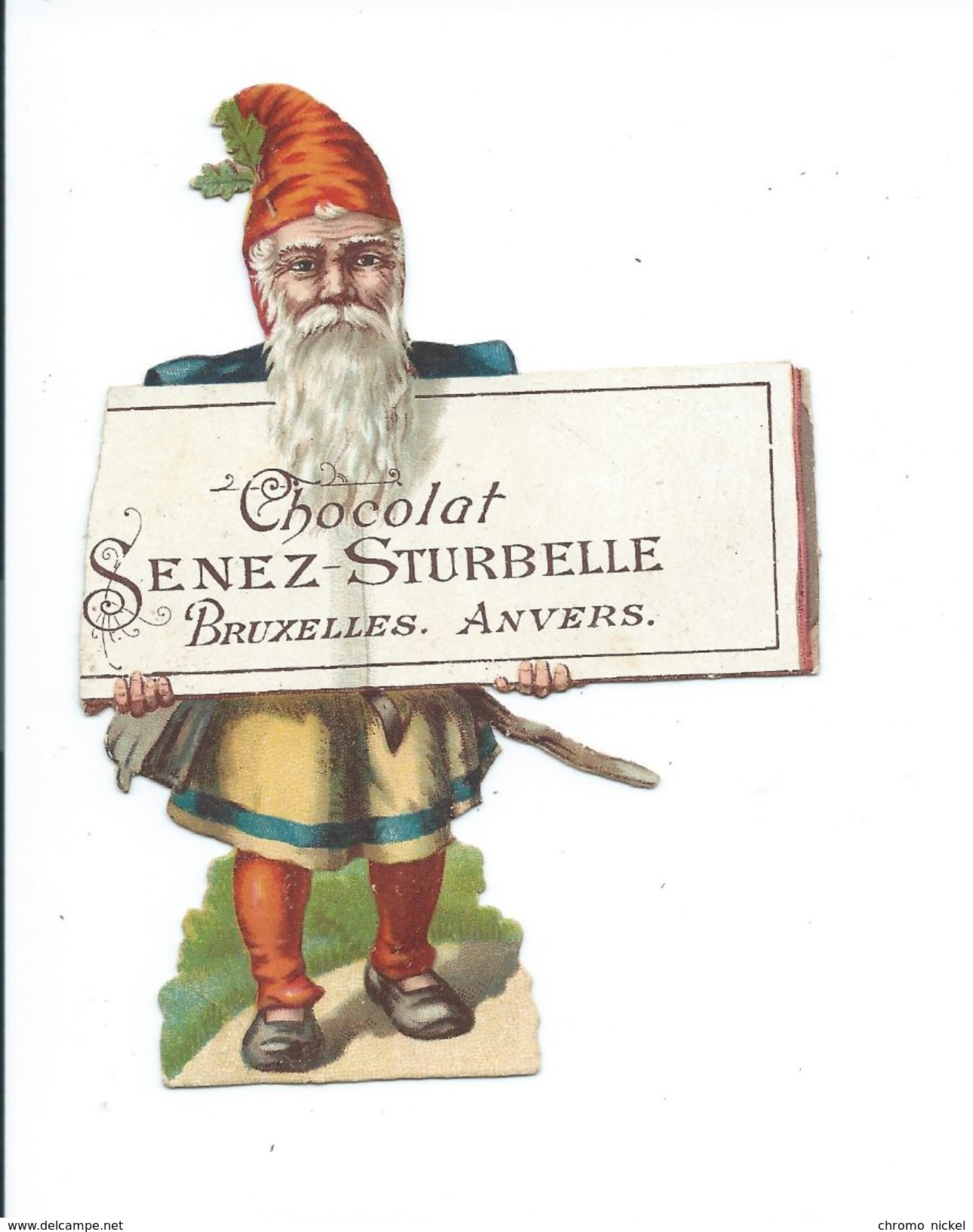 Chocolat Senez-Sturbelle Bruxelles Anvers 115 X 85 Mm Bien Trace De Décollage 2 Scans Découpi - Autres & Non Classés