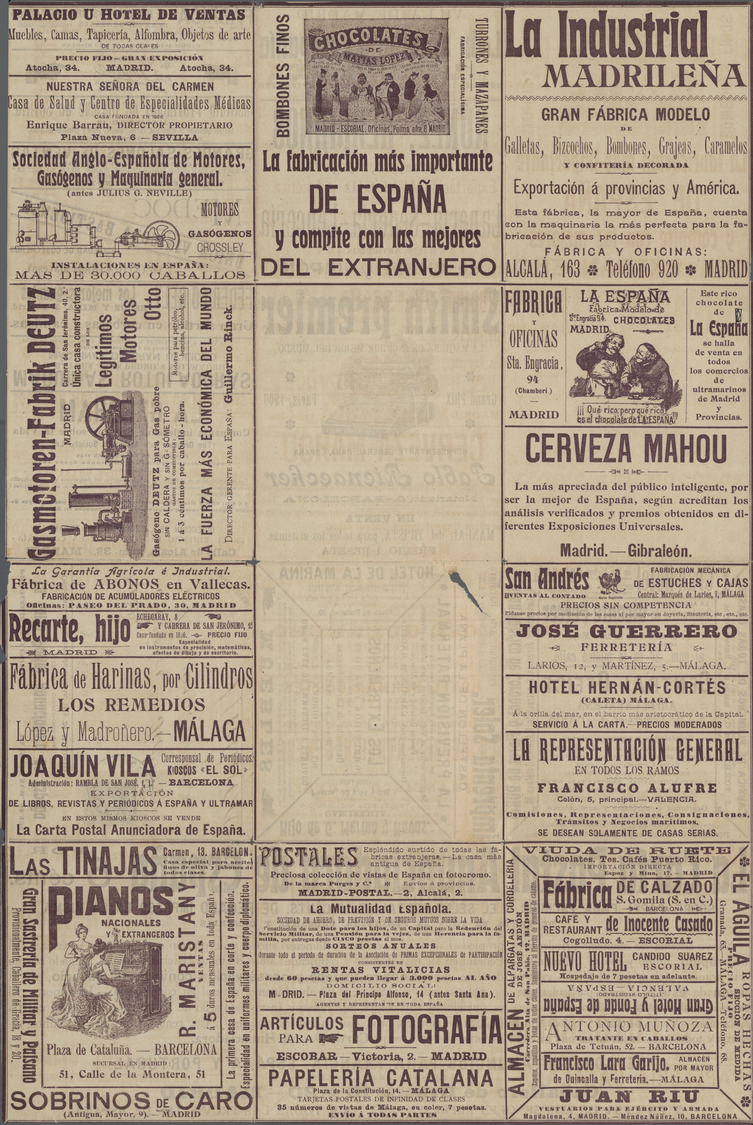 GA Thematik: Anzeigenganzsachen / Advertising Postal Stationery: 1904, Spanien. Anzeigen-Faltbrief 15c Alfons XIII. Mit - Non Classificati