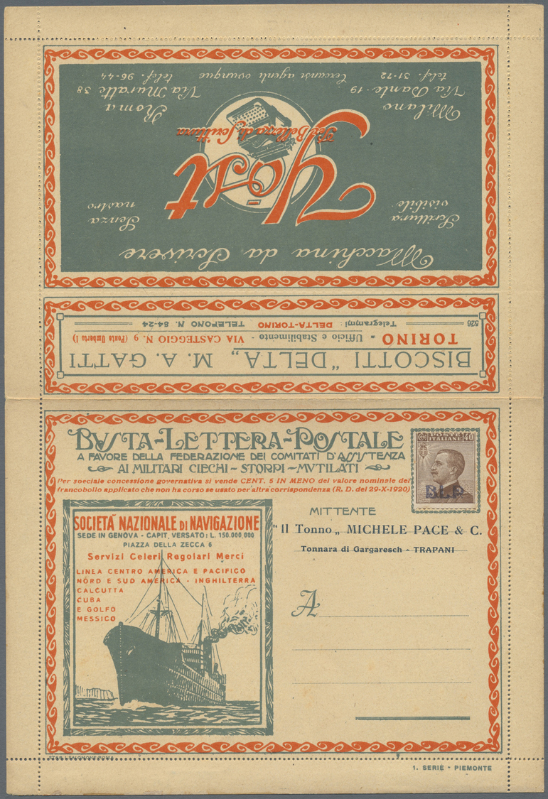 Br Thematik: Anzeigenganzsachen / Advertising Postal Stationery: 1921, 30 C. Braun "BLP" Auf Ungebrauchtem Anzeigen-Kart - Non Classés