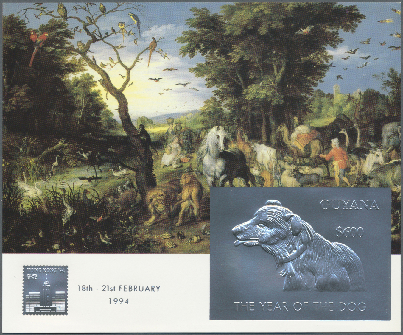 ** Thematik: Malerei, Maler / Painting, Painters: 1994, International Stamp Exhibition Hongkong '94 GOLD And SILVER Mini - Altri & Non Classificati