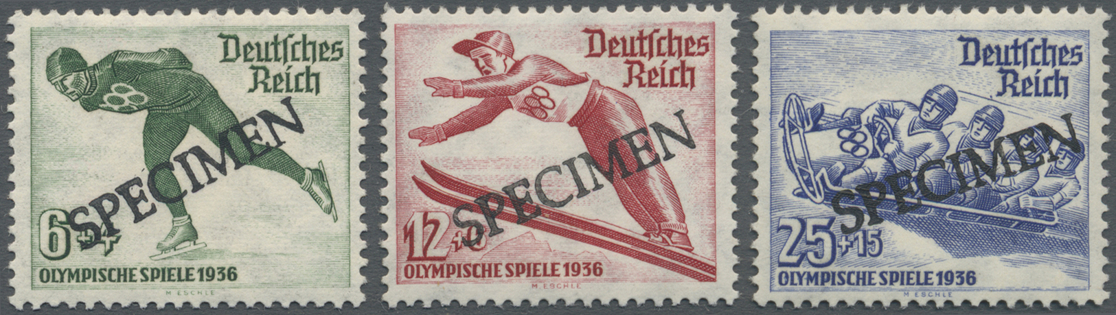 * Thematik: Olympische Spiele / Olympic Games: 1936, Dt. Reich Für Garmisch-P. Kpl. Satz "Winter-Olympiade" (3 Werte) Je - Autres & Non Classés