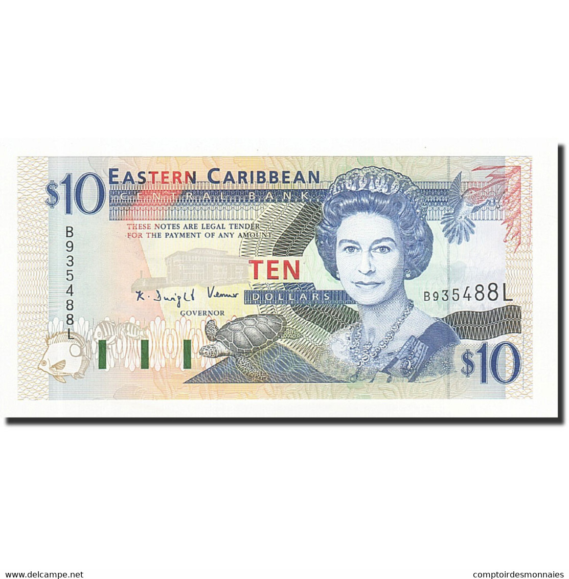 Billet, Etats Des Caraibes Orientales, 10 Dollars, Undated (1994), KM:32l, NEUF - Ostkaribik