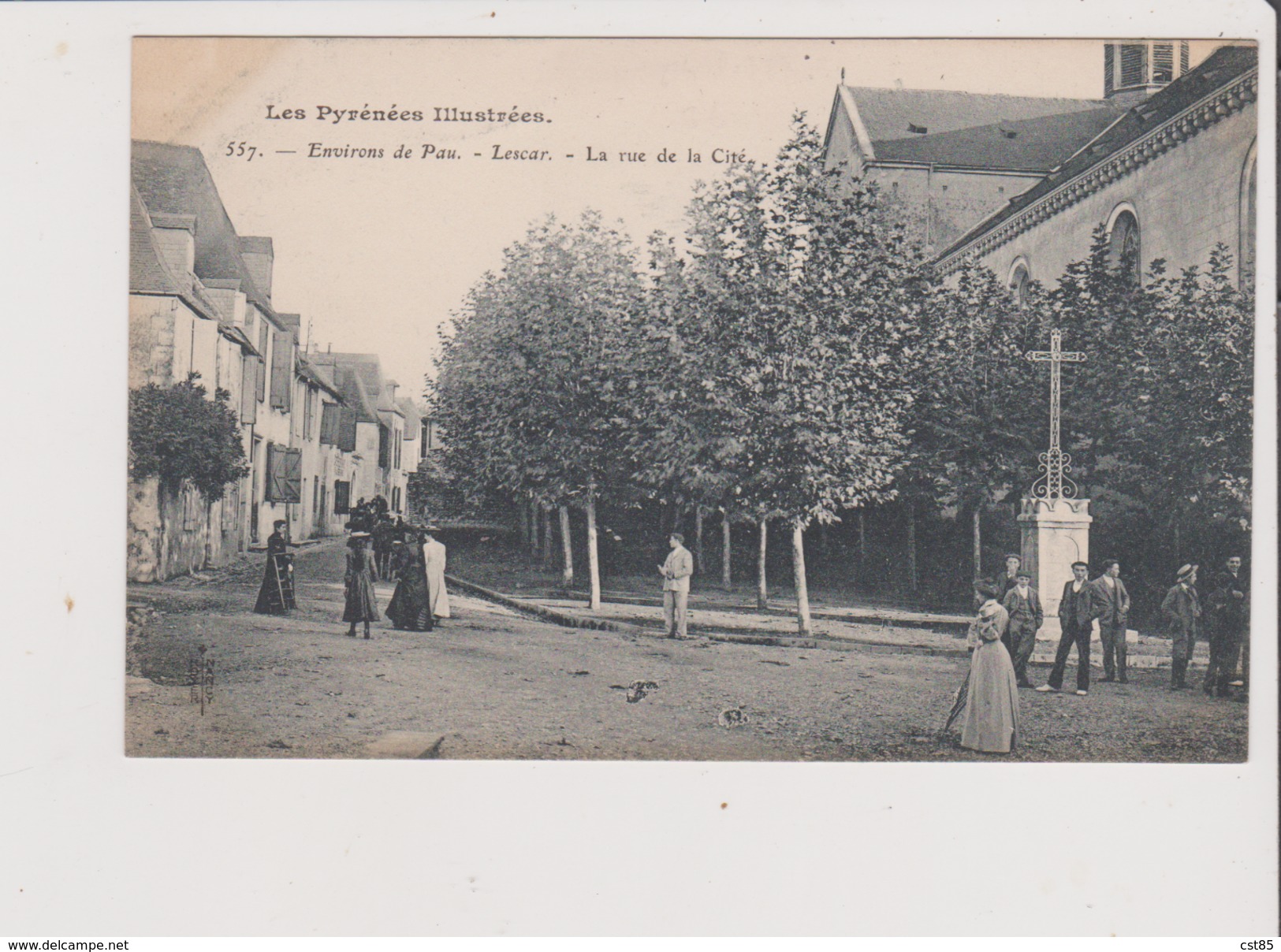 CPA - Environs De PAU - LESCAR - La Rue De La Cité - Lescar