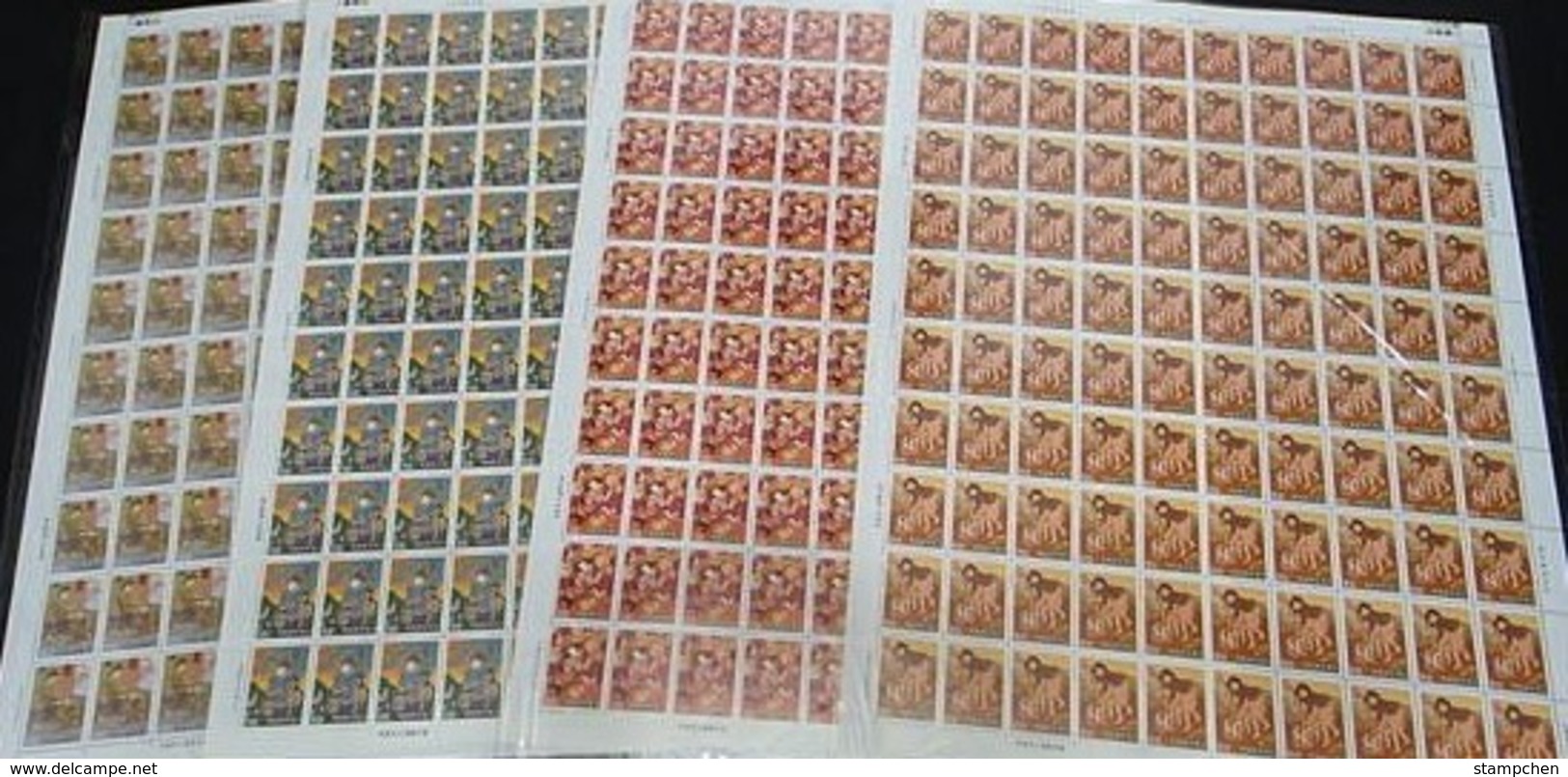 Taiwan 1992 Parent-Child Stamps Sheets Love Dragon Banana Dog Cat Hare Mother Cock 4 Seasons Family - Blocks & Sheetlets