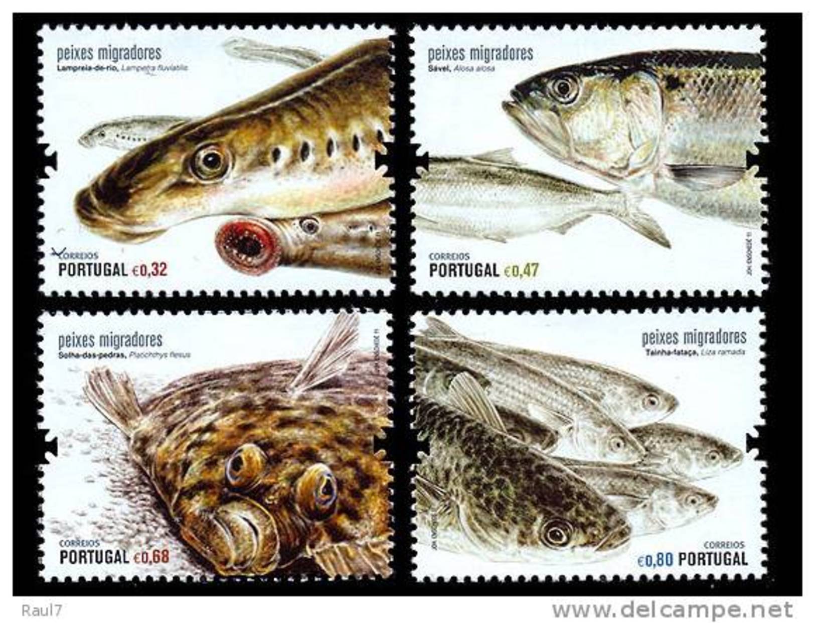 PORTUGAL 2011 4v** (MNH) Poissons Migrateurs  Portugais - Neufs