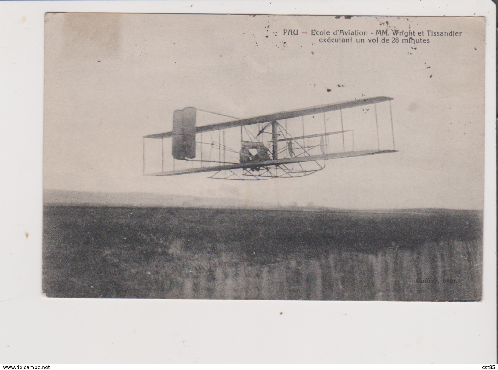 CPA - PAU - Ecole D'Aviation - MM Wright Et Tissandier Exécutant Un Vol De 28 Minutes - Pau