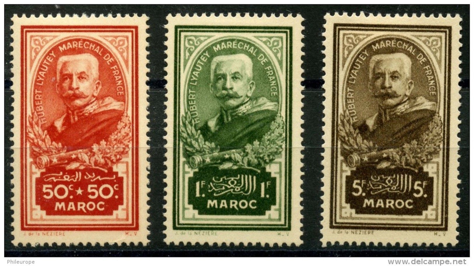 Maroc (1935) N 150 à 152 * (charniere) - Neufs