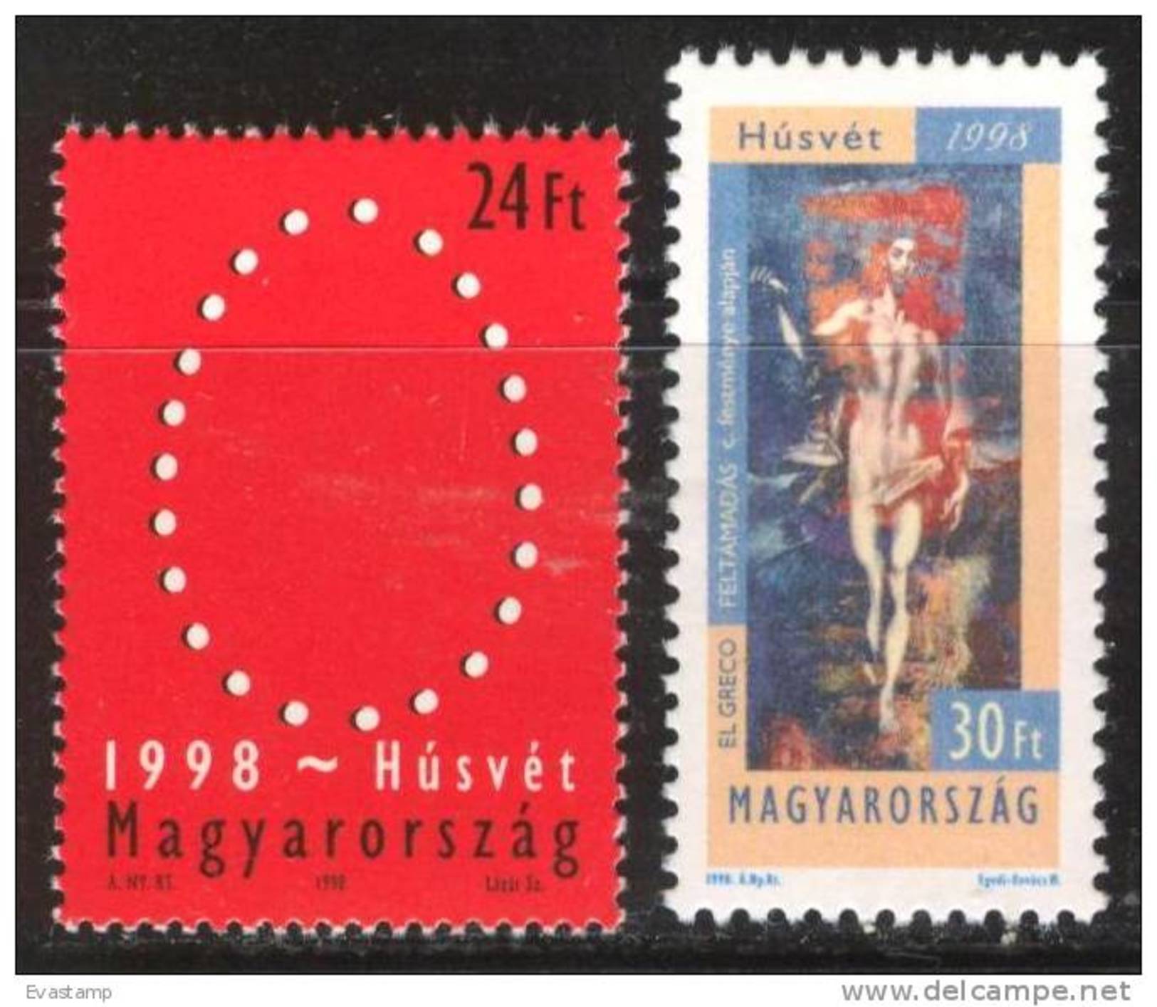 HUNGARY - 1998. Easter Egg And Christ's Resurrection  MNH!! Mi 4488-4489. - Unused Stamps