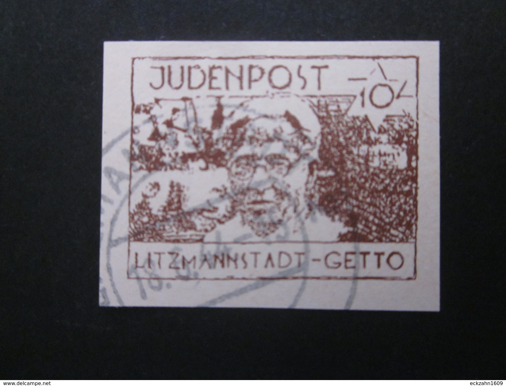 Litzmannstadt 10 Pf. Gestempelt Judaica Ghetto Lodz - REPRODUKTION ! (2) - Besetzungen 1938-45