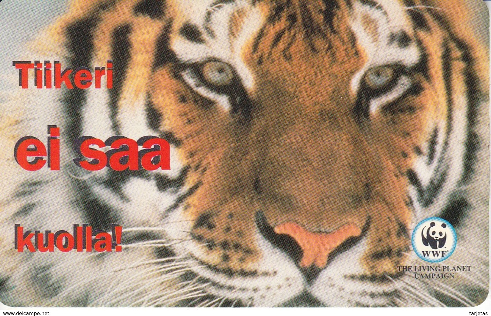 TARJETA DE FINLANDIA CON UN TIGRE (TIGER-TIGRE) WWF - Finlandia