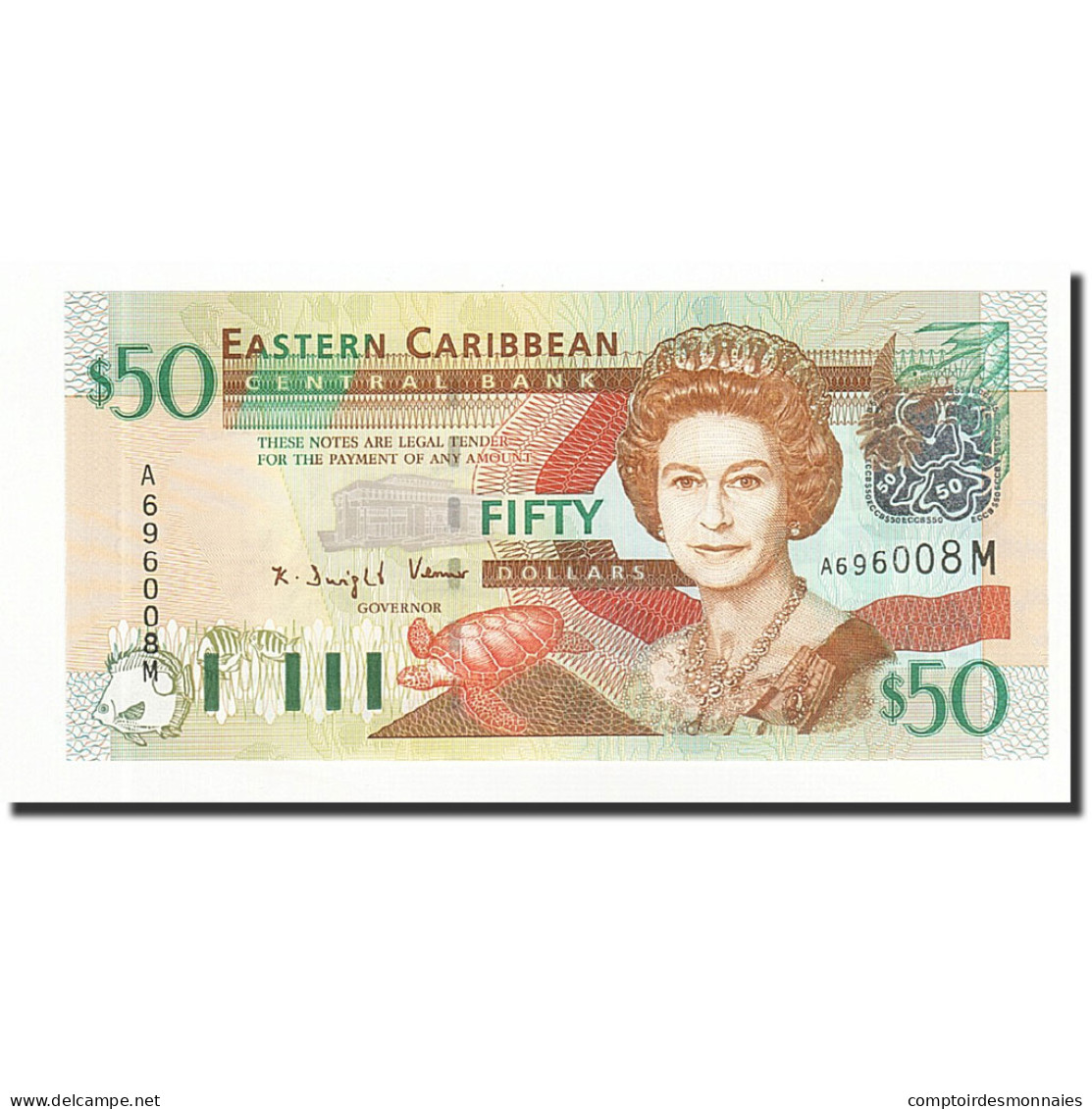 Billet, Etats Des Caraibes Orientales, 50 Dollars, Undated (2003), KM:45m, NEUF - Ostkaribik