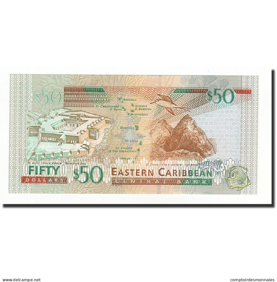 Billet, Etats Des Caraibes Orientales, 50 Dollars, Undated (2003), KM:45m, NEUF - Ostkaribik