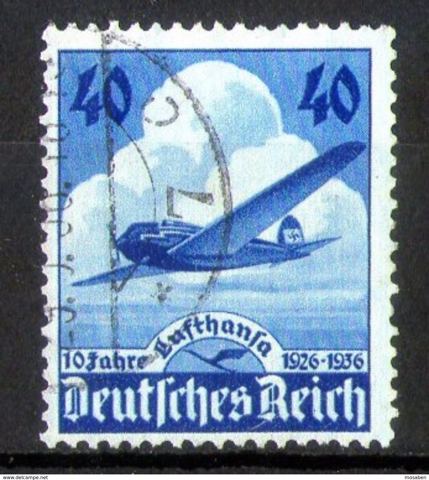 ALEMANIA REICH	-	Mi. 603	-	Yv. Aº 54			N-10602 - Luchtpost & Zeppelin