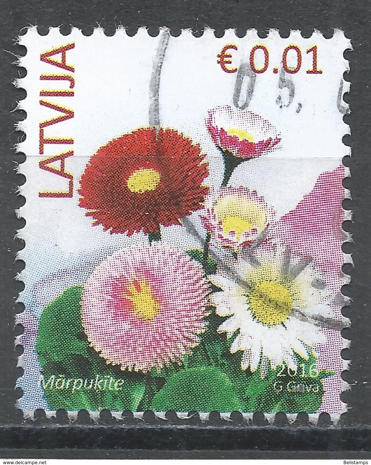 Latvia 2016. Scott #867b (U) Flowers, Daisies - Lettonie