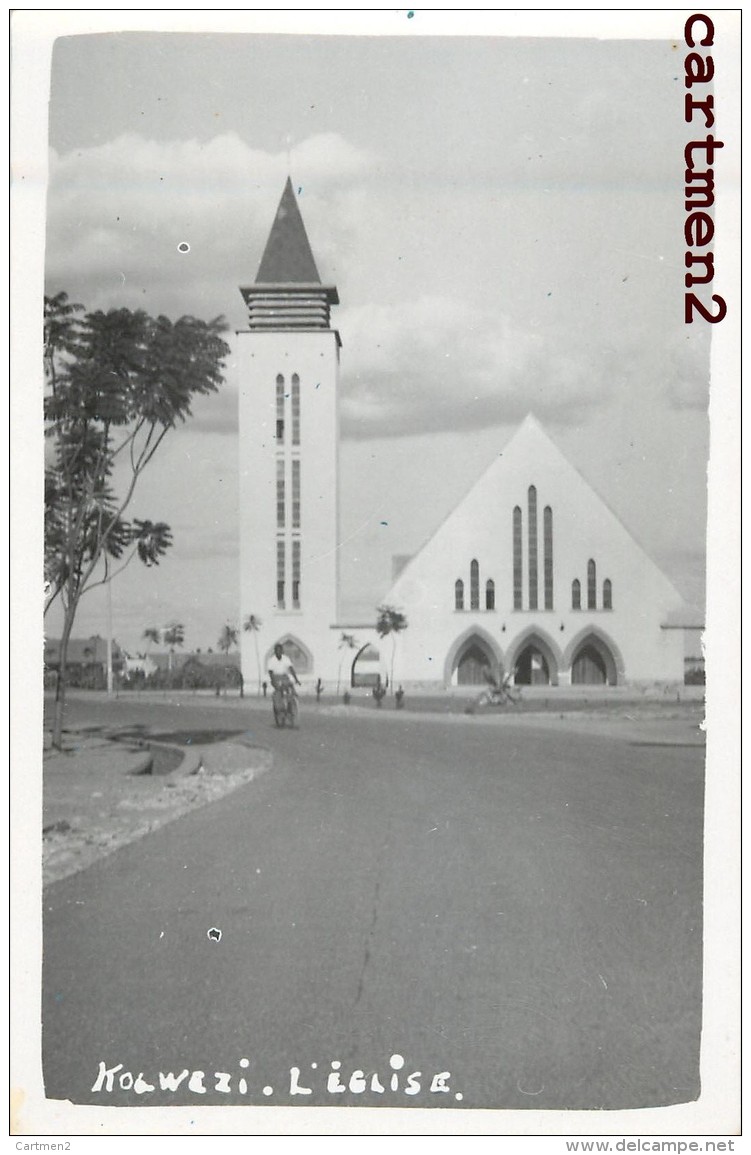 CARTE PHOTO : KOLWEZI EGLISE CONGO ZAÏRE LUALABA - Autres & Non Classés