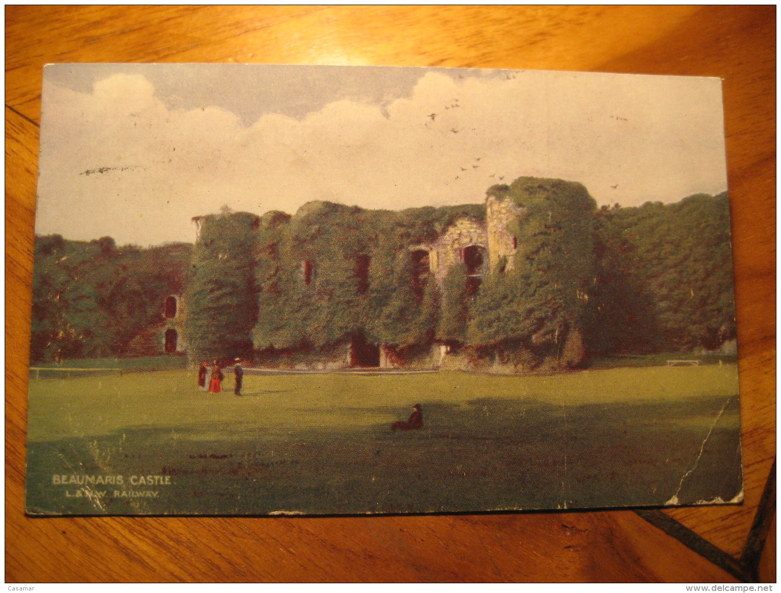 BEAUMARIS CASTLE Rochdale 1913 Cancel Post Card Anglesey Wales UK GB - Anglesey