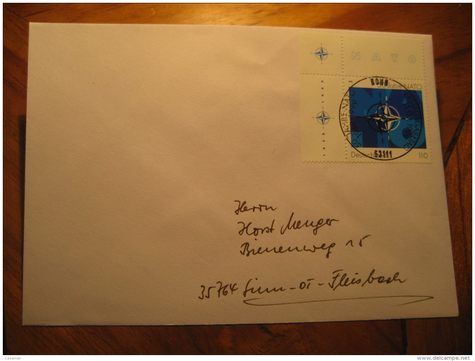 50 Year NATO Bonn 1999 Cancel Cover GERMANY - NATO