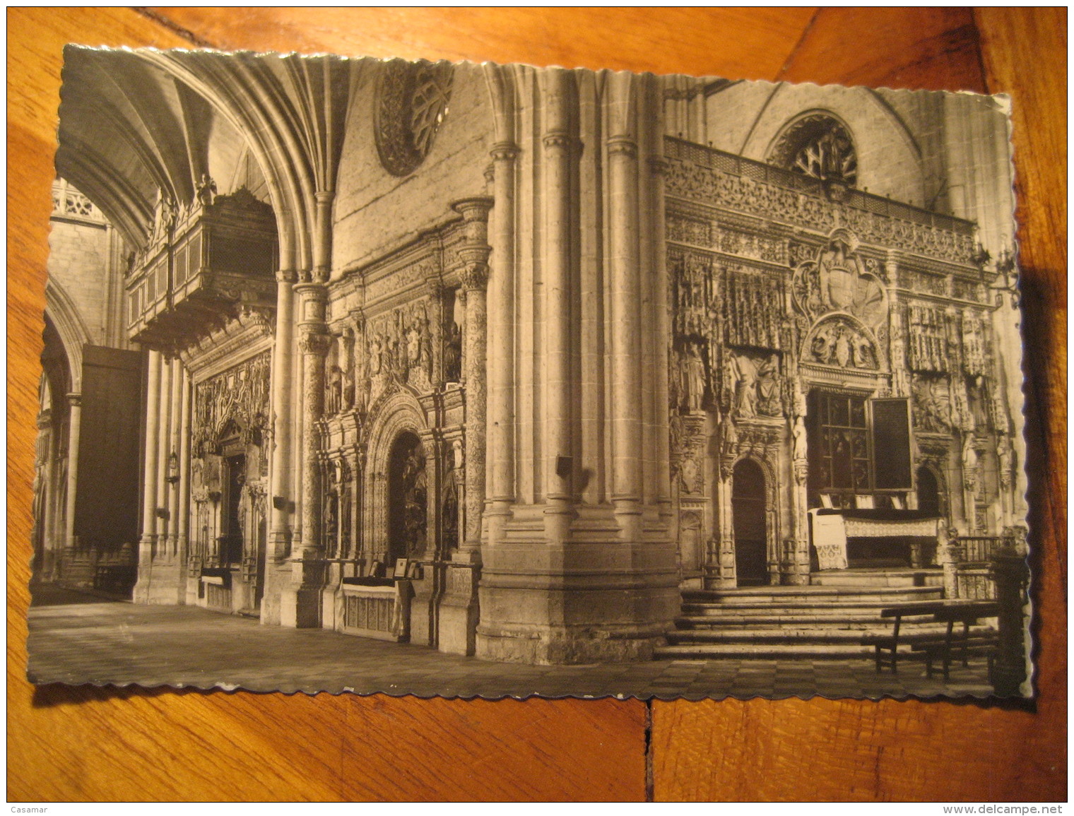 PALENCIA Catedral Angulo Del Coro Y Trascoro 1953 To Barcelona Castilla Post Card SPAIN - Palencia