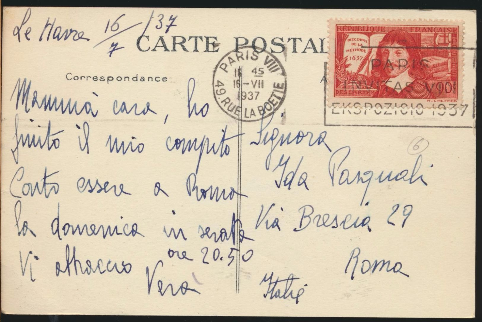 °°° 7324 - FRANCE - 76 - LE HAVRE - PANORAMA - 1937 With Stamps °°° - Non Classés