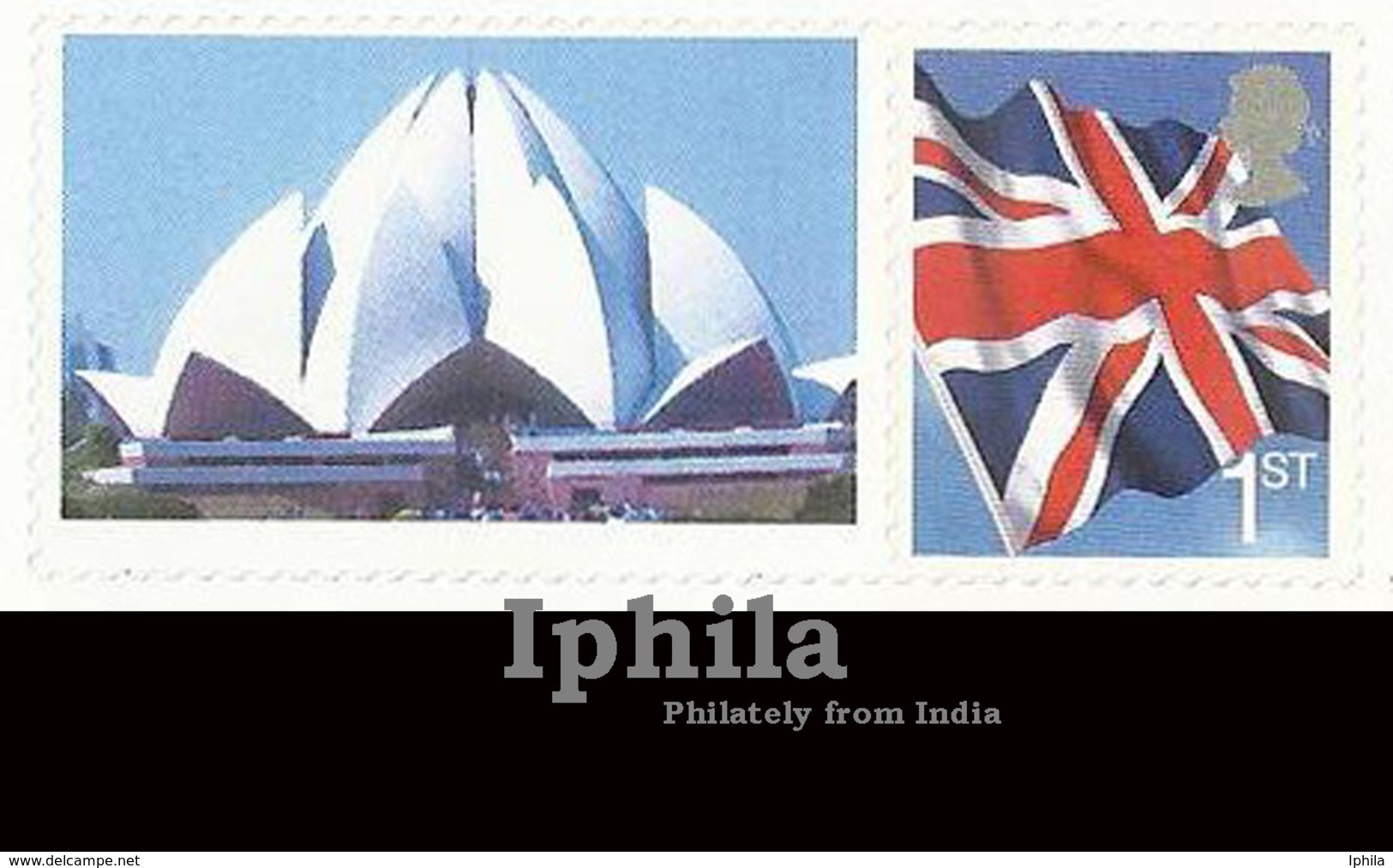 Smiler Stamp Issue 2009 GB Flag Great Britain UK Baha'i Lotus Bahai Temple Religious Monument Architecture New Delhi - Other & Unclassified