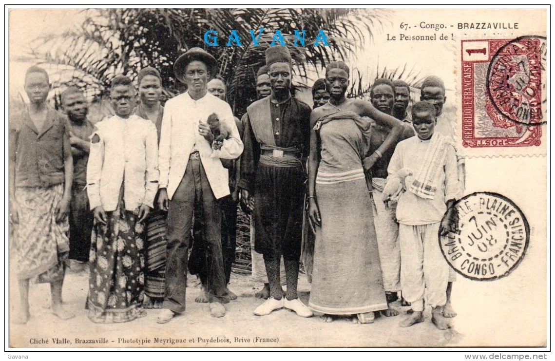 CONGO - BRAZZAVILLE - Le Personnel De La Gare De Kinshasa     (Recto/Verso) - Brazzaville