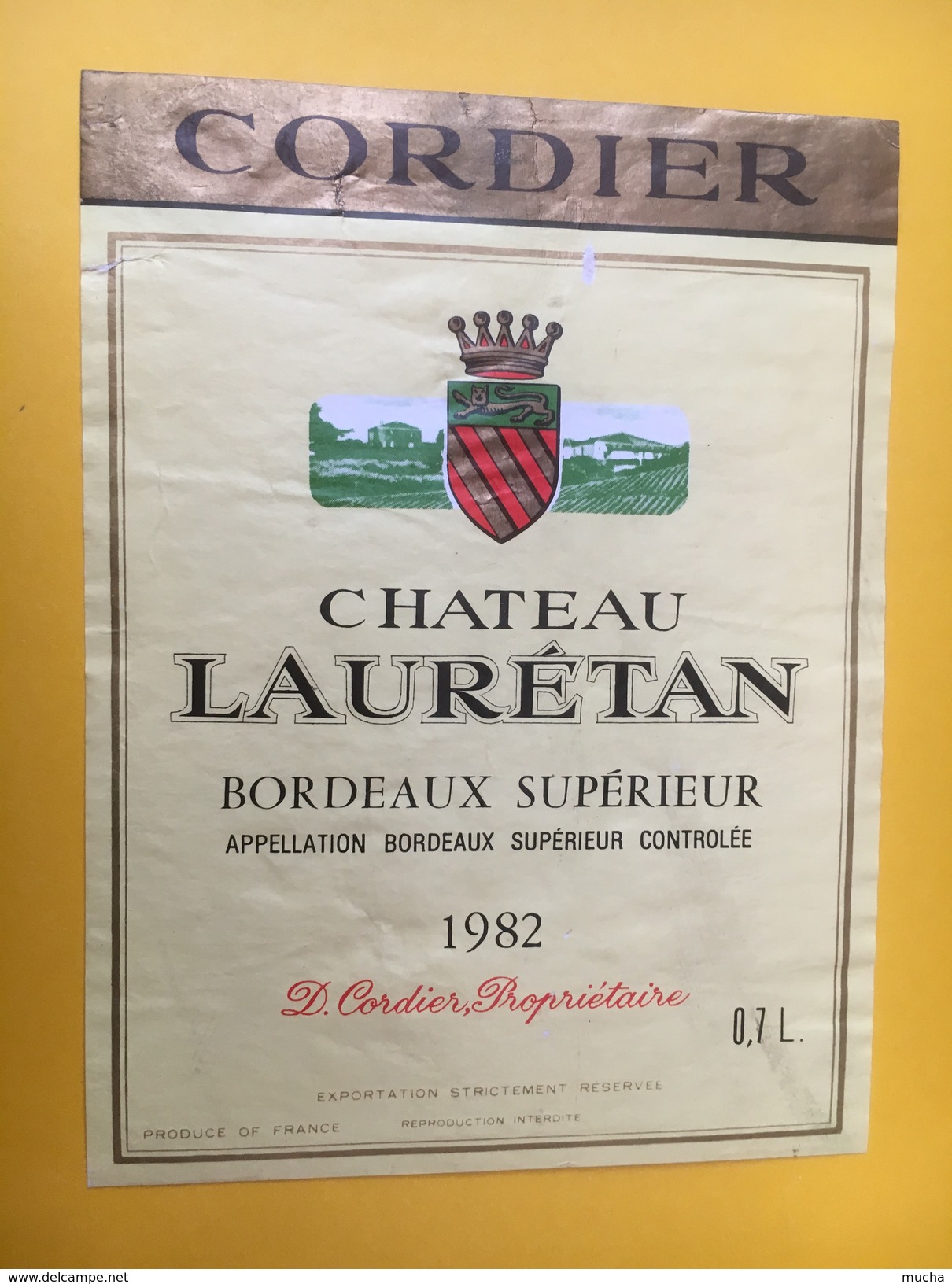 5212 - Château Laurétan 1982 Cordier Bordeaux Supérieur - Bordeaux