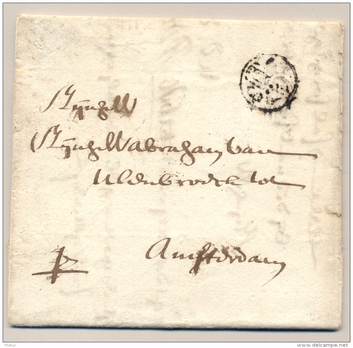 Nederland - 1686 - Complete Vouwbrief Met 3-Stuiverstempel Van Rotterdam Naar Amsterdam - ...-1852 Voorlopers