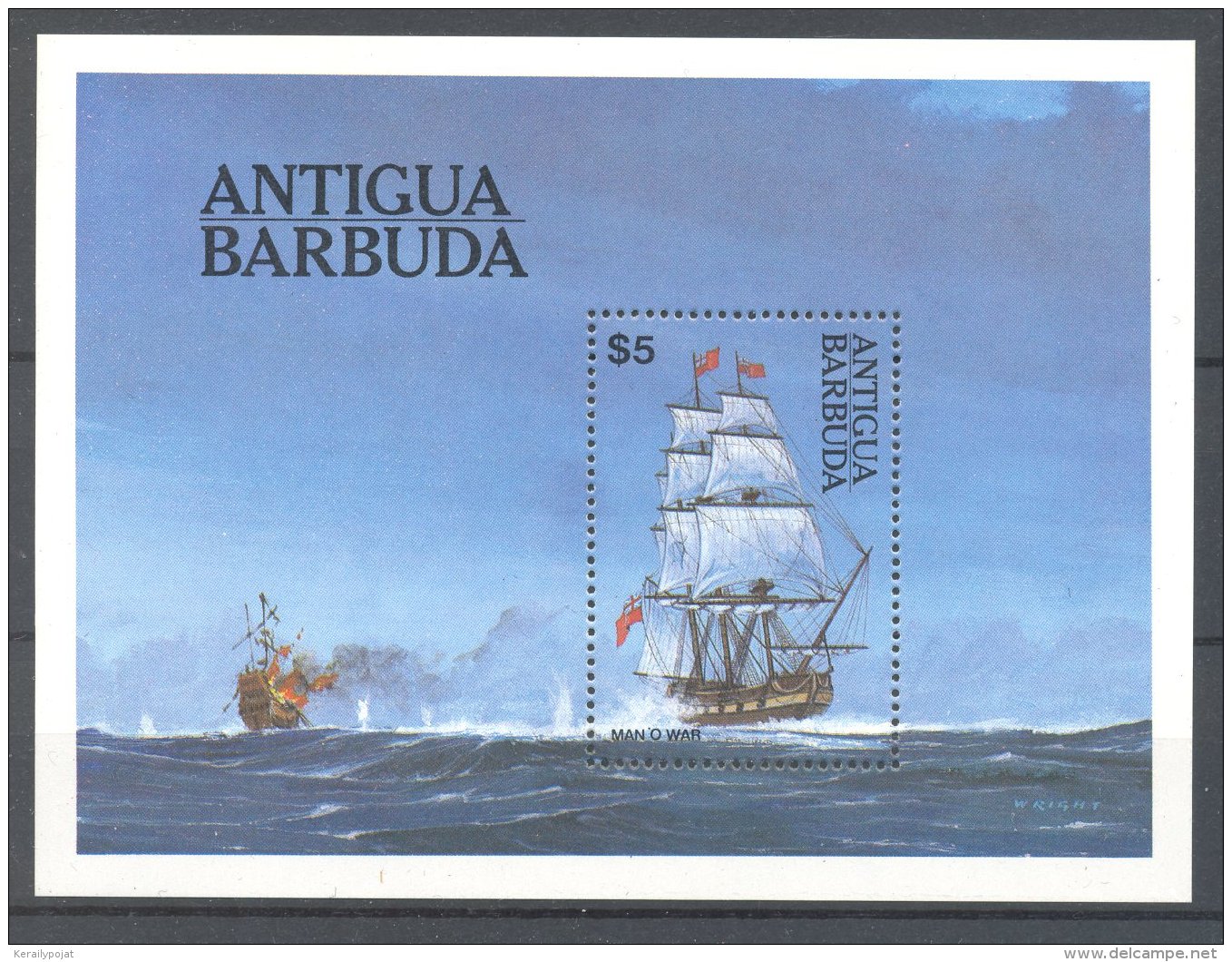 Antigua - 1984 Ships Block MNH__(TH-18297) - Antigua And Barbuda (1981-...)